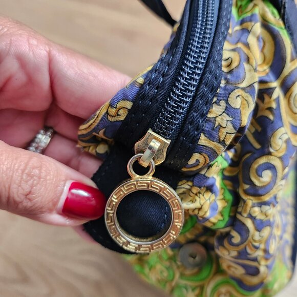 Versace Green and Gold Cosmetic Bag - Picture 3 of 9